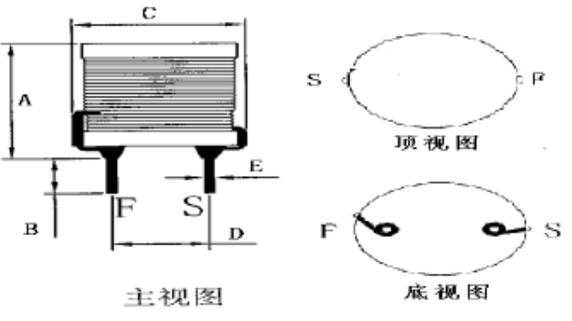 絞合線(xiàn)工字電感尺寸圖